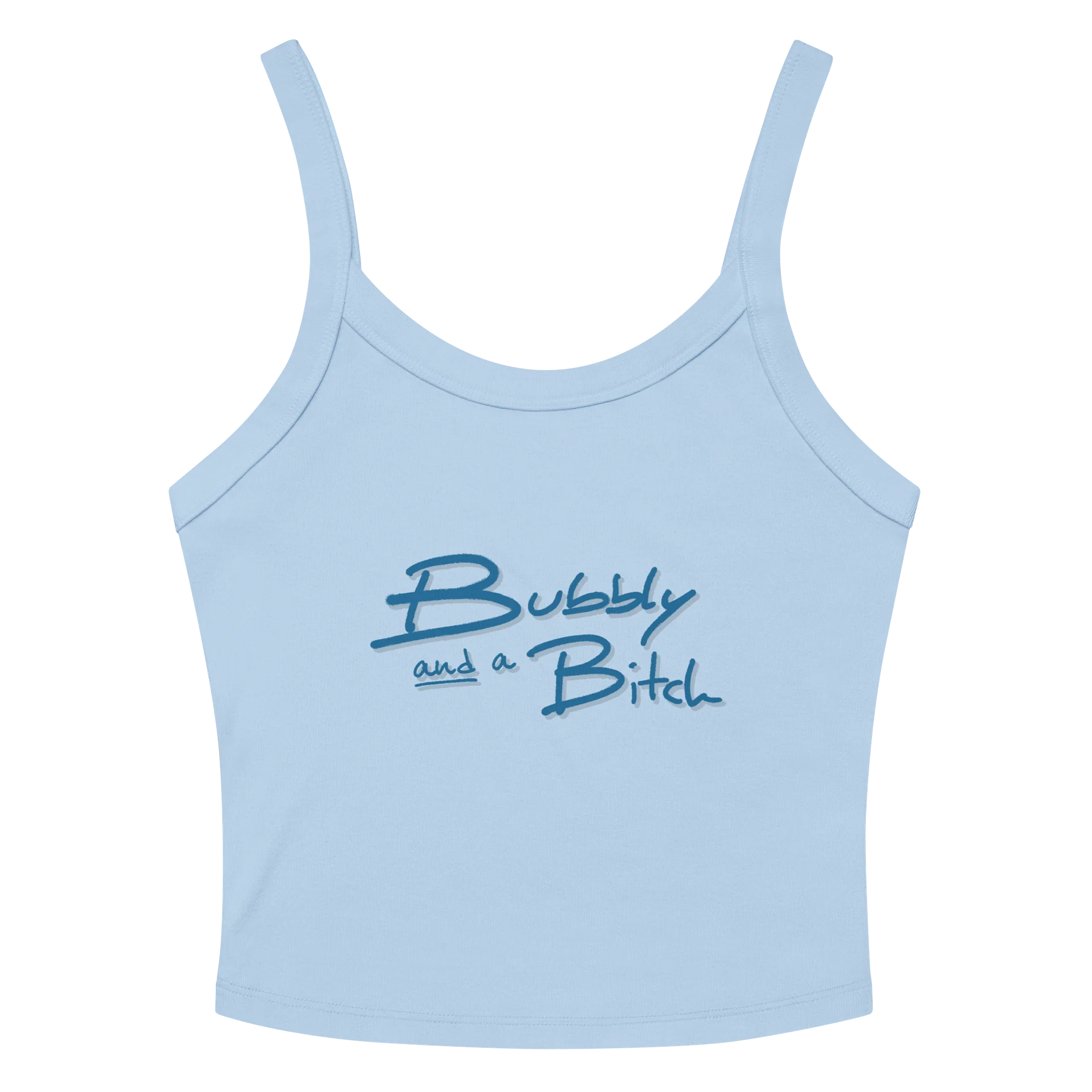 Bubbly and a B (teal shadow design) tank top product image (2)