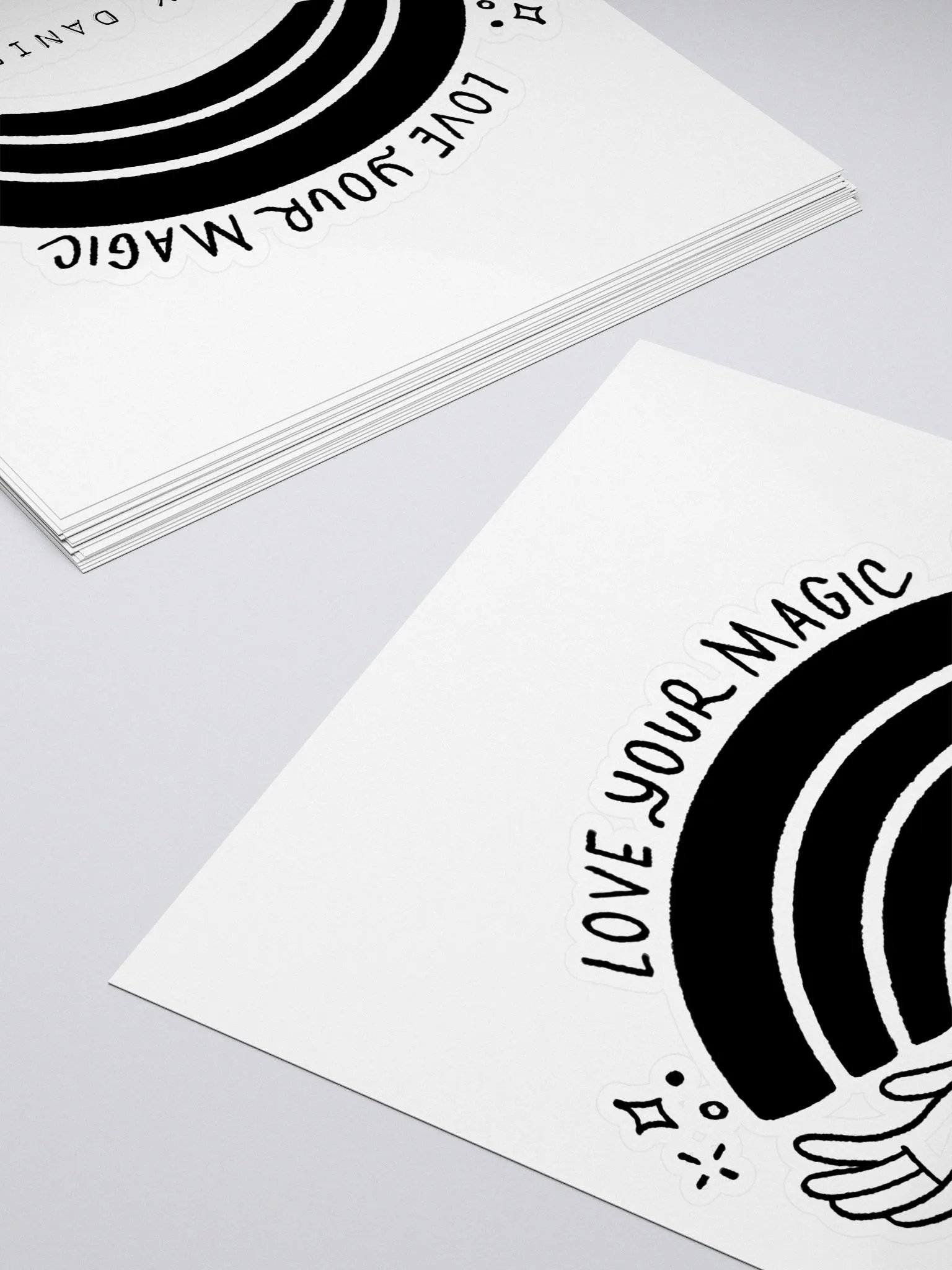 LOVE YOUR MAGIC RAINBOW STICKER (BLACK) product image (4)