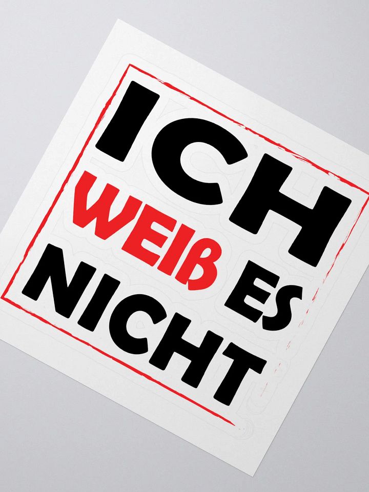 ich weiß es nicht product image (2)