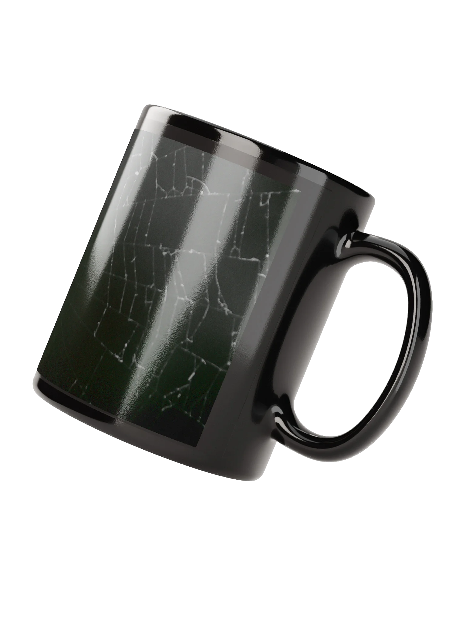 Keramiktasse schwarz - Spinne im Netz schwarzweiß product image (2)