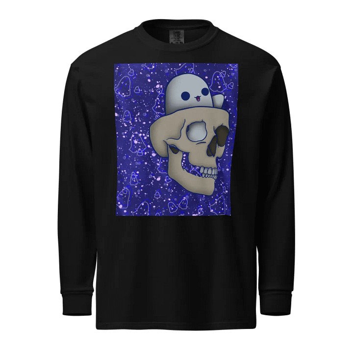 Whimsical Skull Ghost Long Sleeve Shirt product image (1)