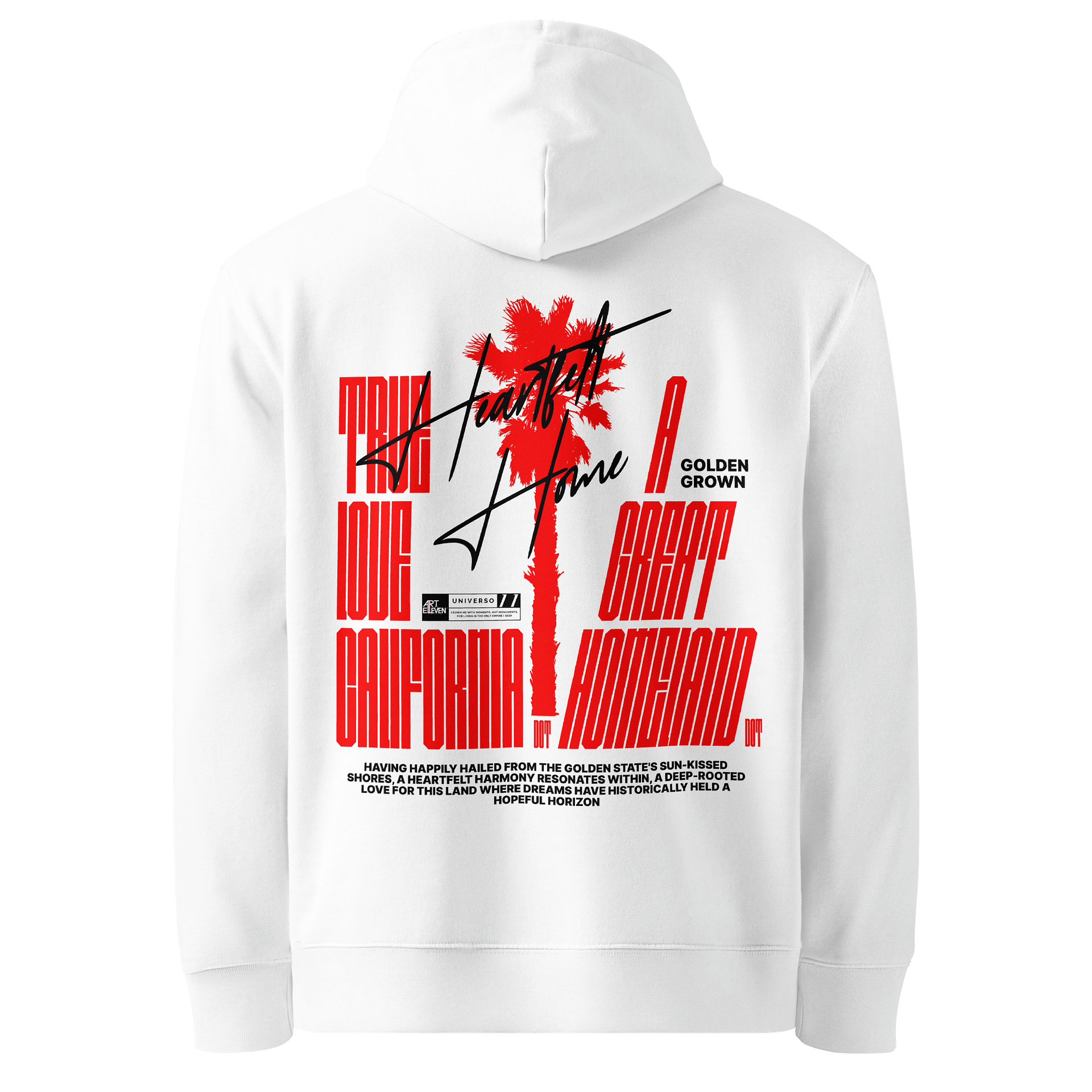 "True Love California" Hoodie: Golden Vibes. Heartfelt Home. 🌴🧡 product image (14)