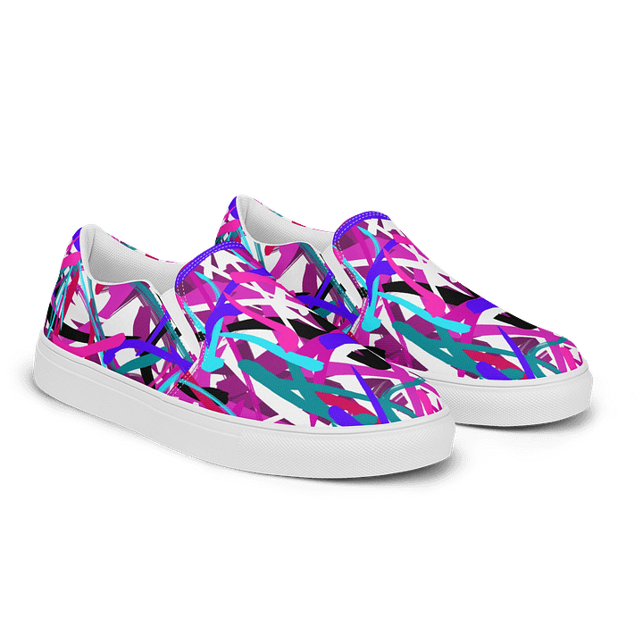 Chromatic Chaos Women's Slip-On Canvas Shoes product image (2)