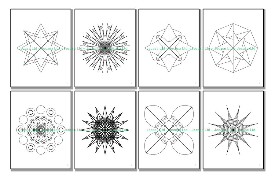 100 Geometric Mandala Coloring Pages | PDF | Digital File | Series GM2025 Vol. 6 product image (3)