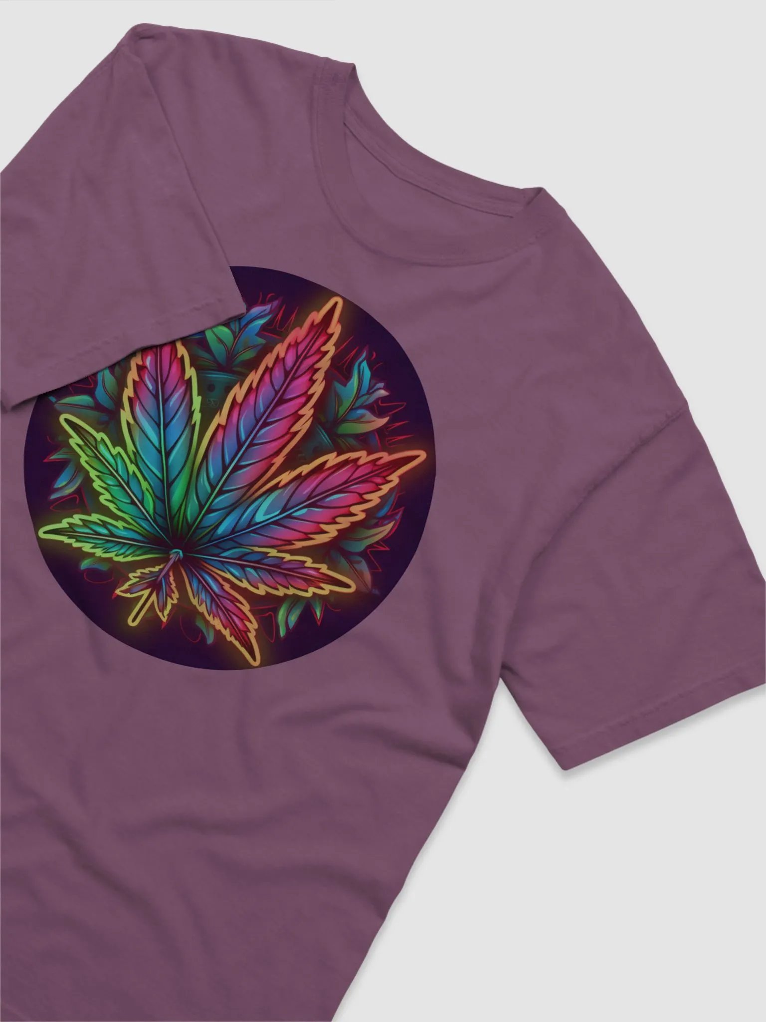 Classy Colorful Cannabis Marijuana Leaf Heavyweight T-Shirt product image (5)