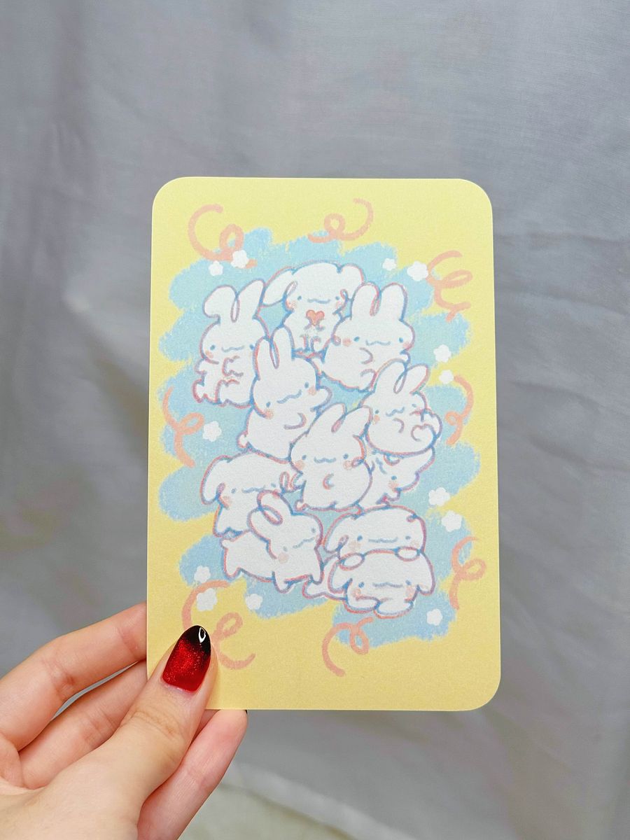 Yellow Doodle Bunni Postcard product image (2)
