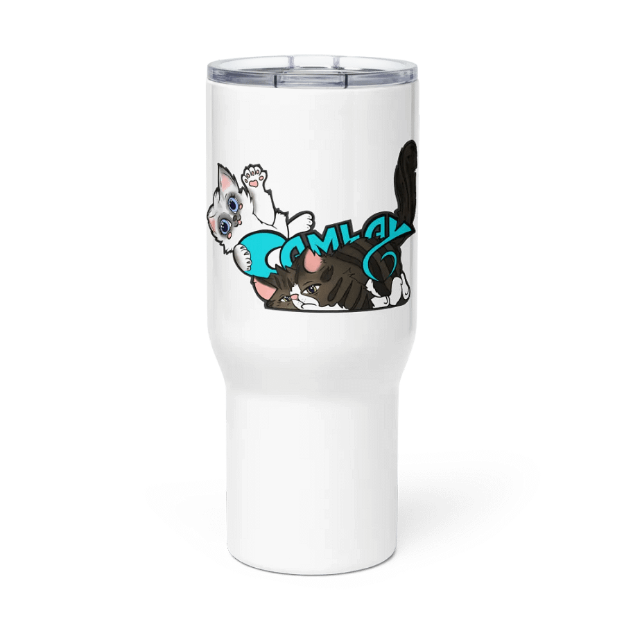 Travel Mug with a Handle: Luigi & Ariel Logo product image (10)