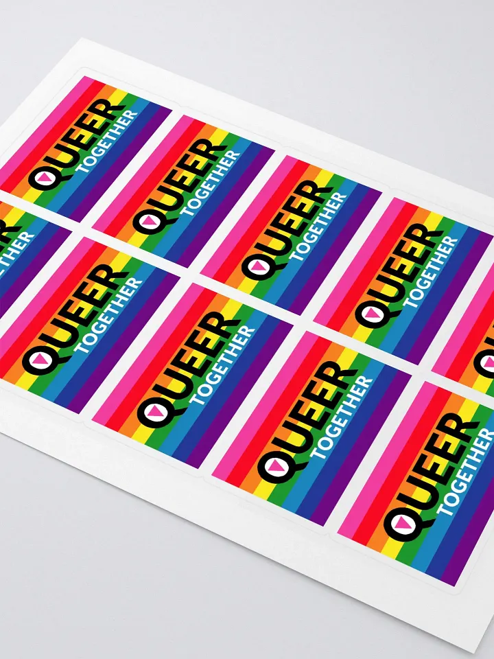 Queer Together Rainbow Flag - Stickers product image (2)