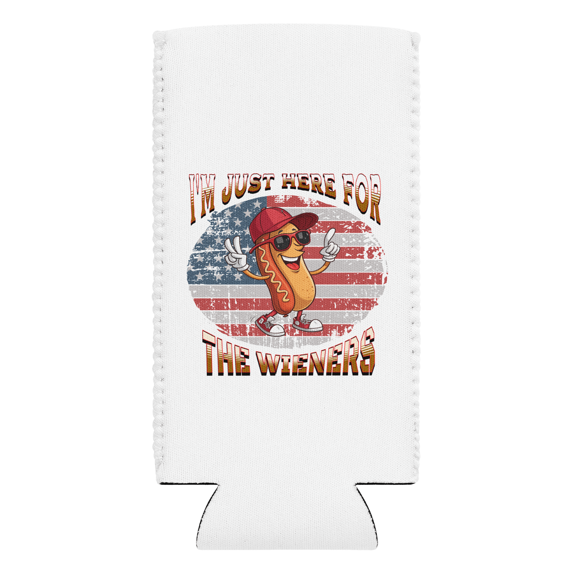 Im Just Here For The Wieners Hot Dog Chill Out with Coozie Can Cooler product image (1)