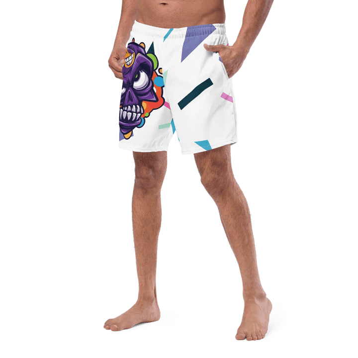 Psychedelic Skull All-Over Swim Trunks product image (2)