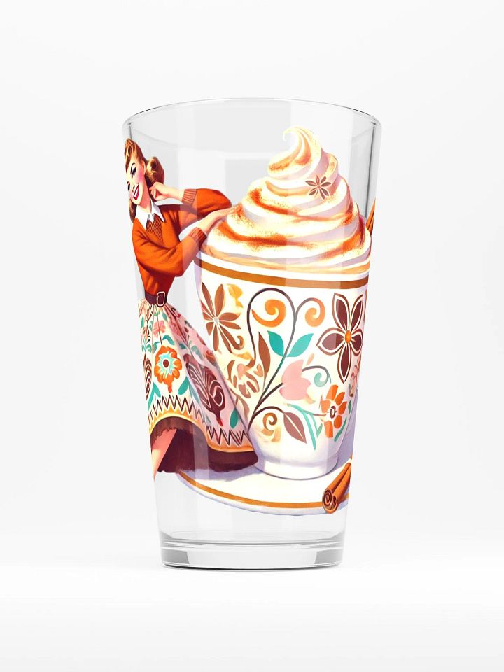 Caramel Latte Lady 16 oz Pint Glass product image (2)