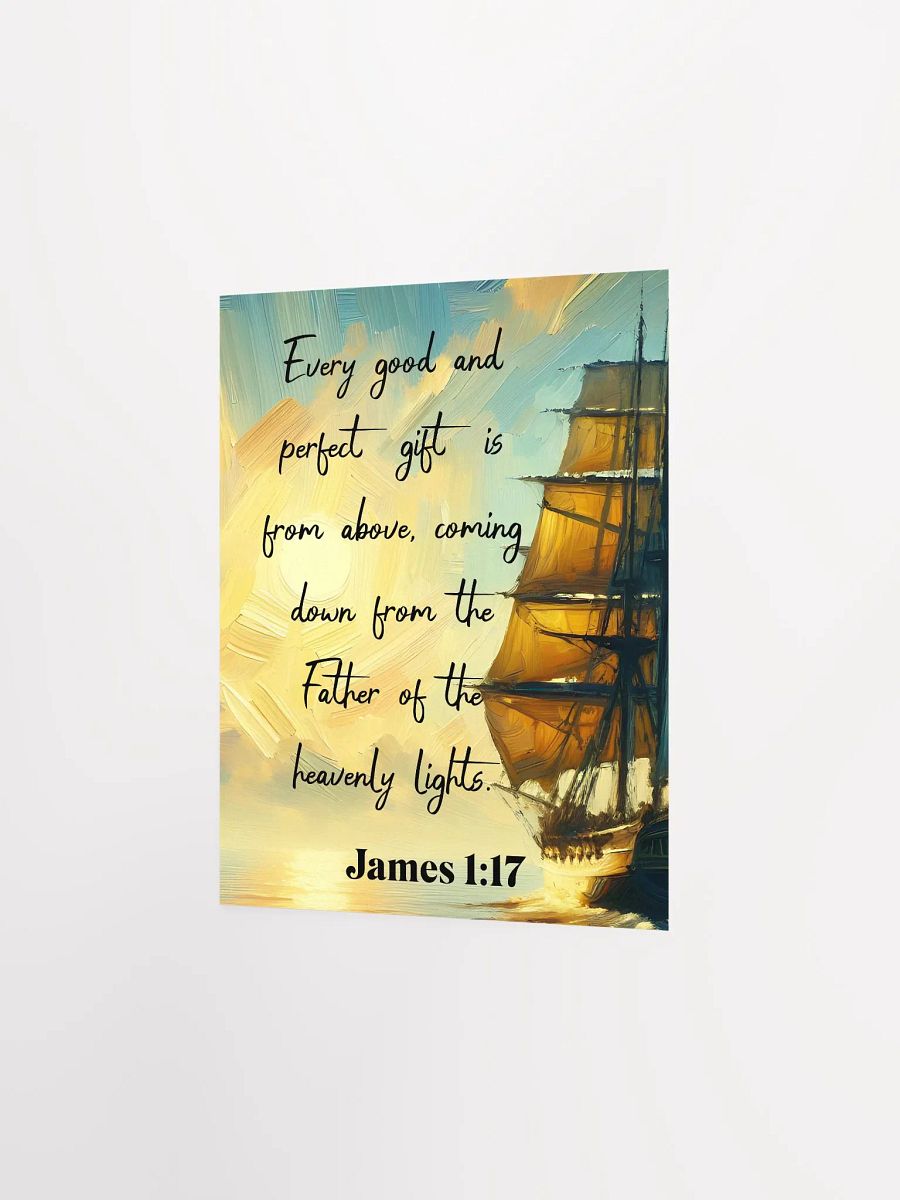 Heavenly Lights Sailing Ship Poster/James 1:17 product image (2)