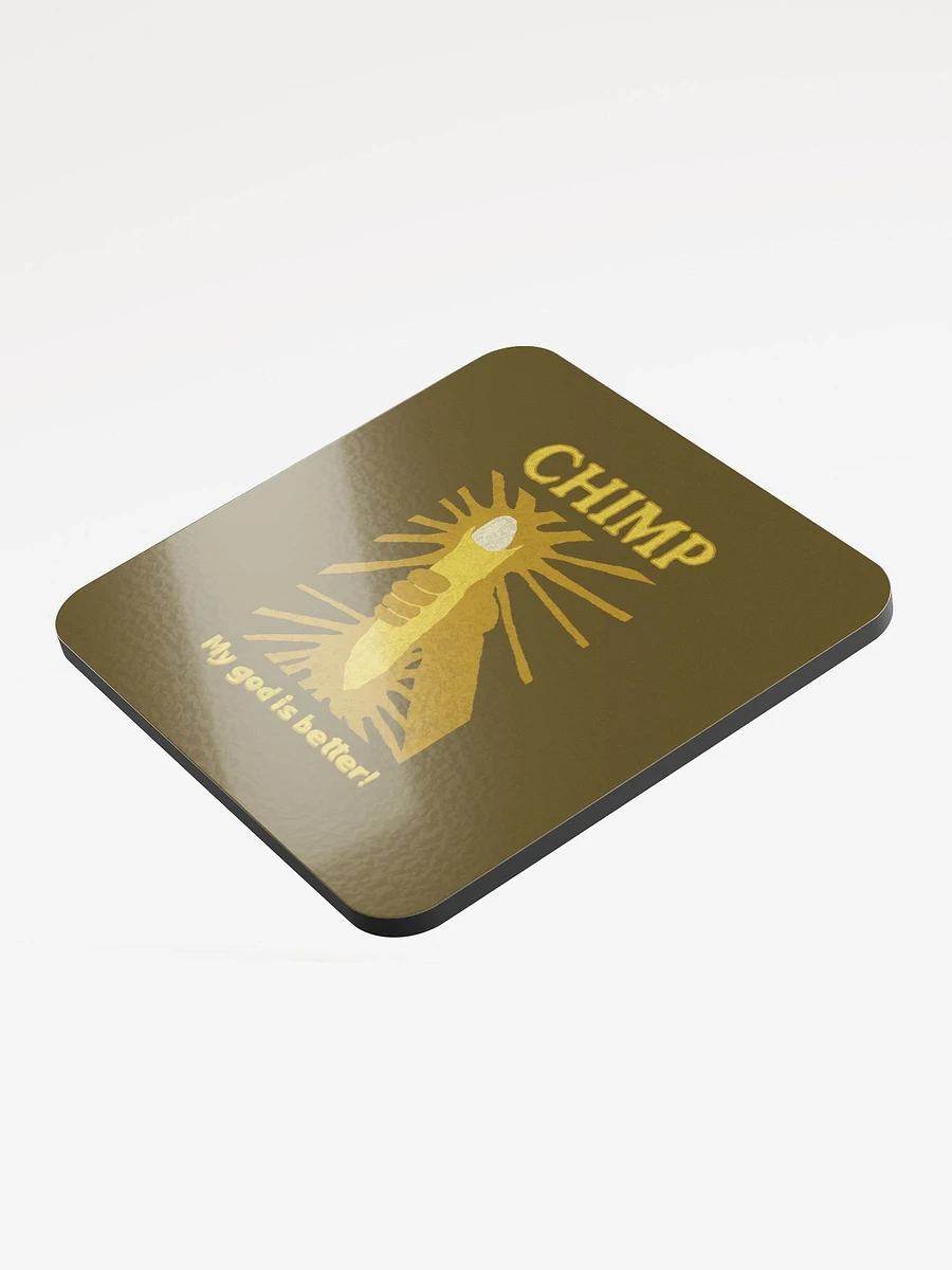 Chimp: My God Is Better Beverage Coaster product image (3)