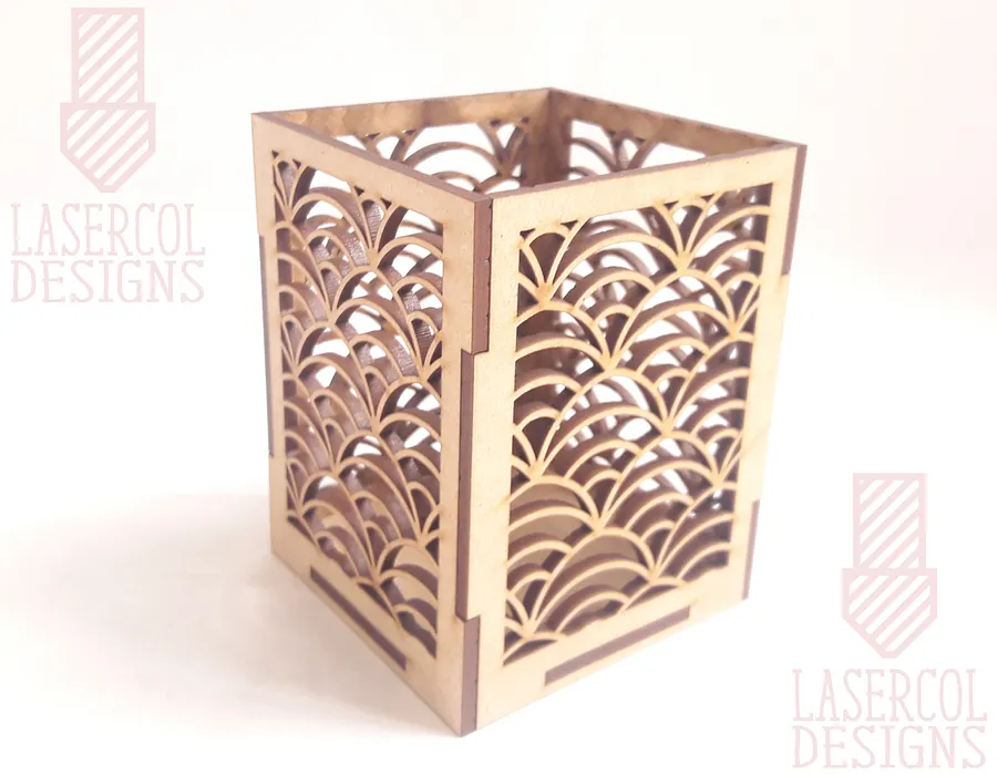 Pencil Holder (Ten Styles) File - Laser Cut Files product image (9)
