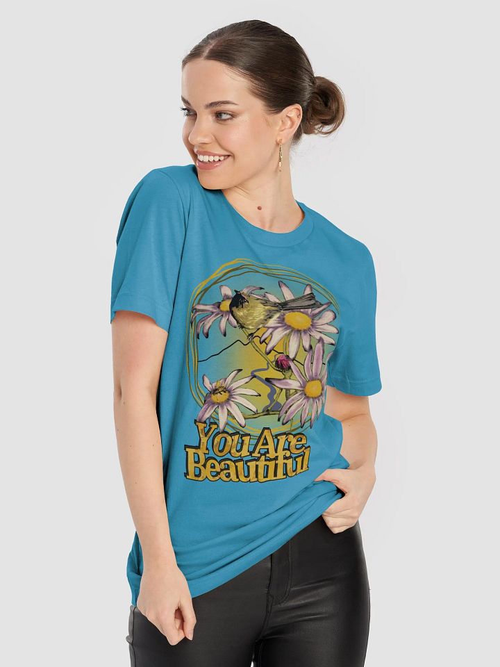 Unisex Kinship - You are Beautiful - Daisy and Bellbird 60s vibe Tee product image (2)