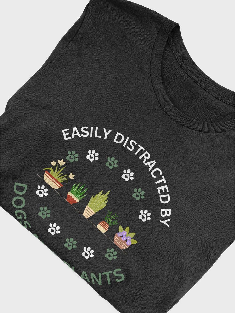 Easily Distracted By Dogs And Plants - Unisex T-shirt Bella Canvas 3001 product image (14)