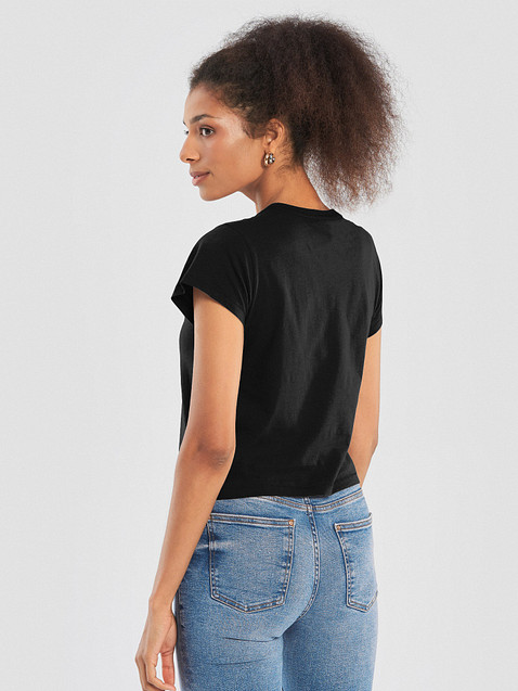 Photo showing Cotton Heritage Women's High-Waisted Tee