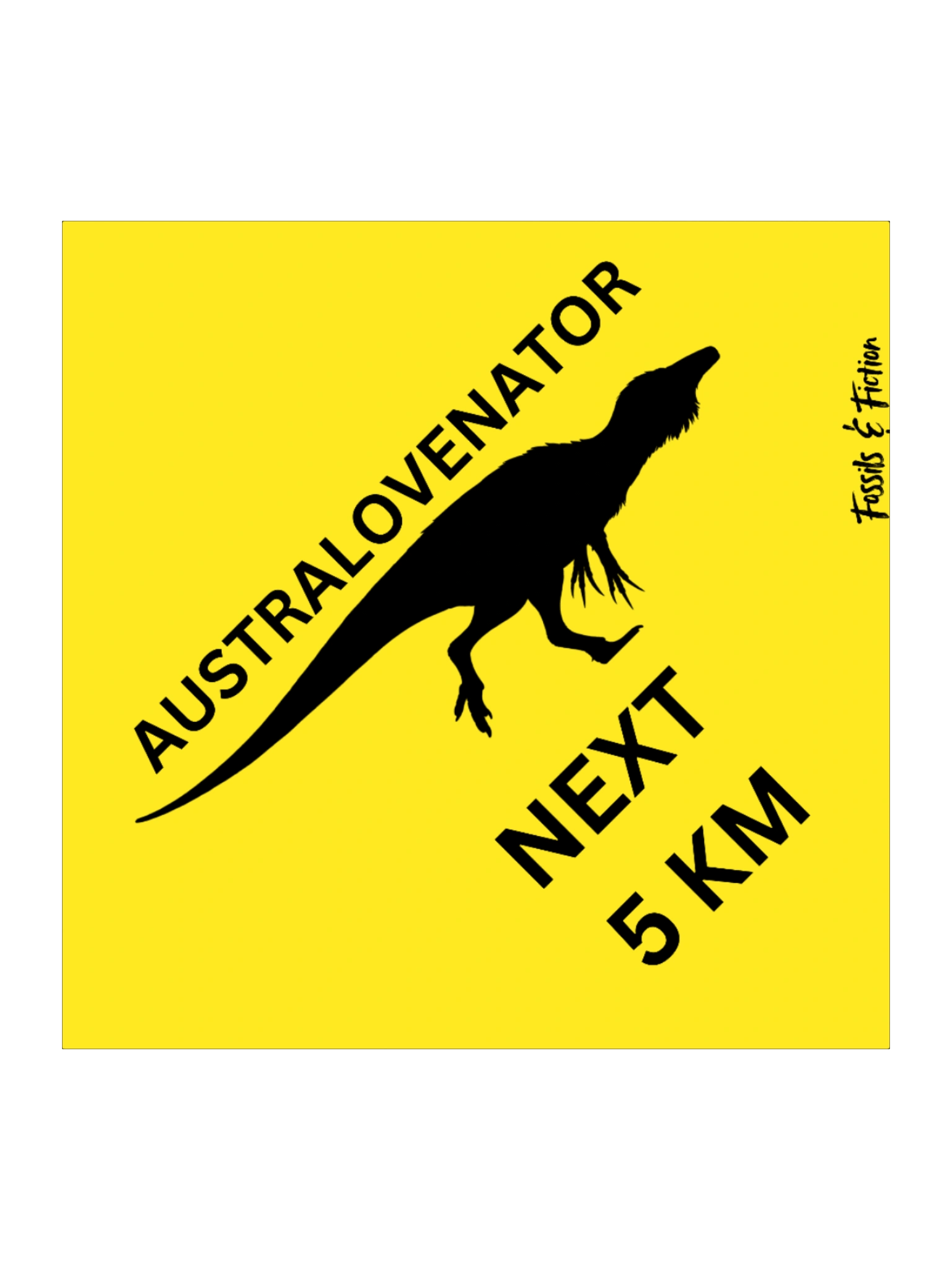 Australovenator Ahead Street Sign (Stickers) product image (2)