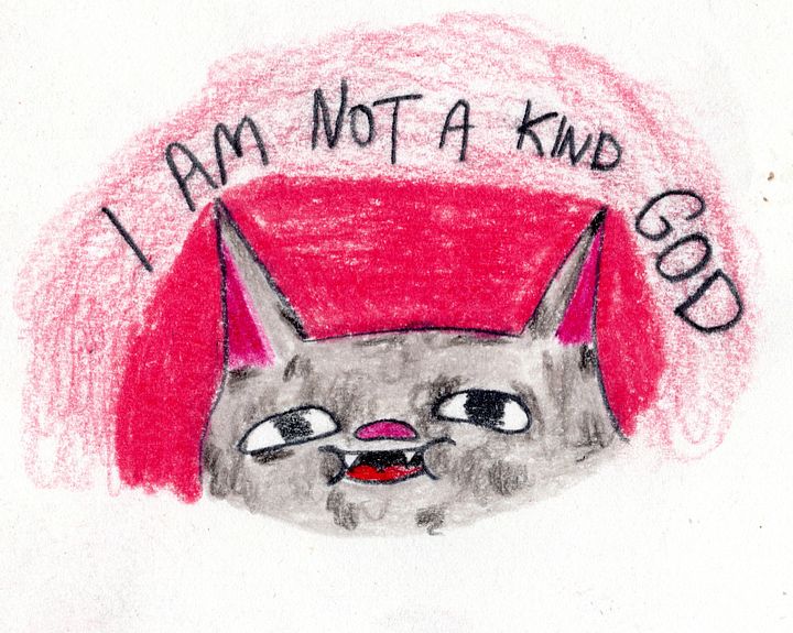 A6 Print! I'm Not A Kind God (Pink) product image (1)
