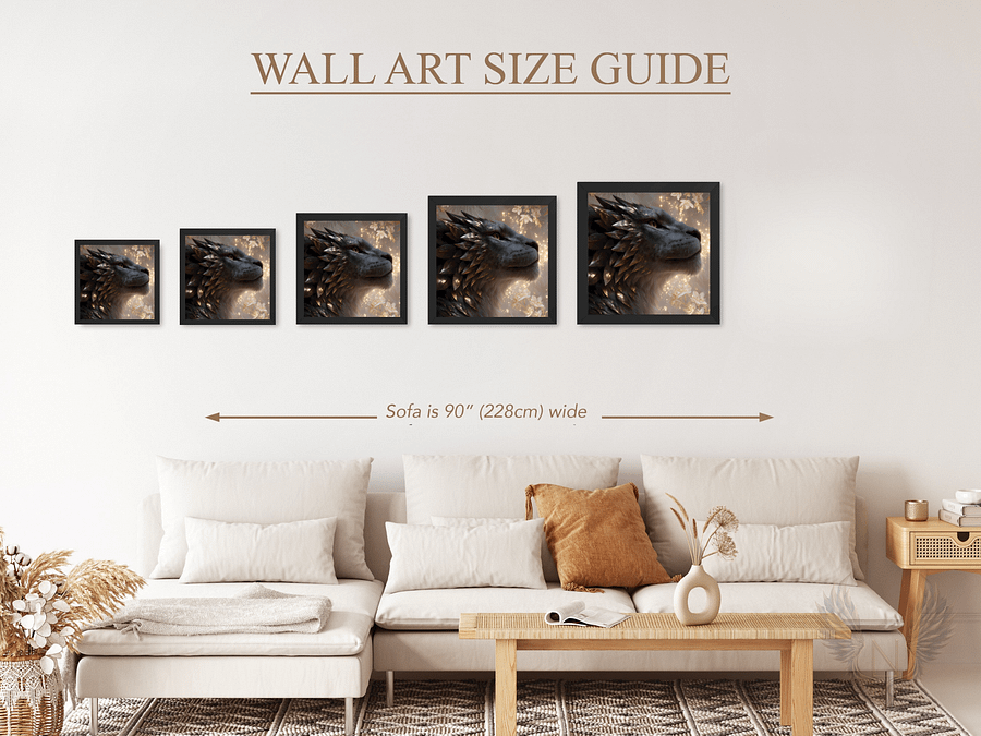 Starlit Guardian: Celestial Lion Fantasy Wall Art Print product image (4)