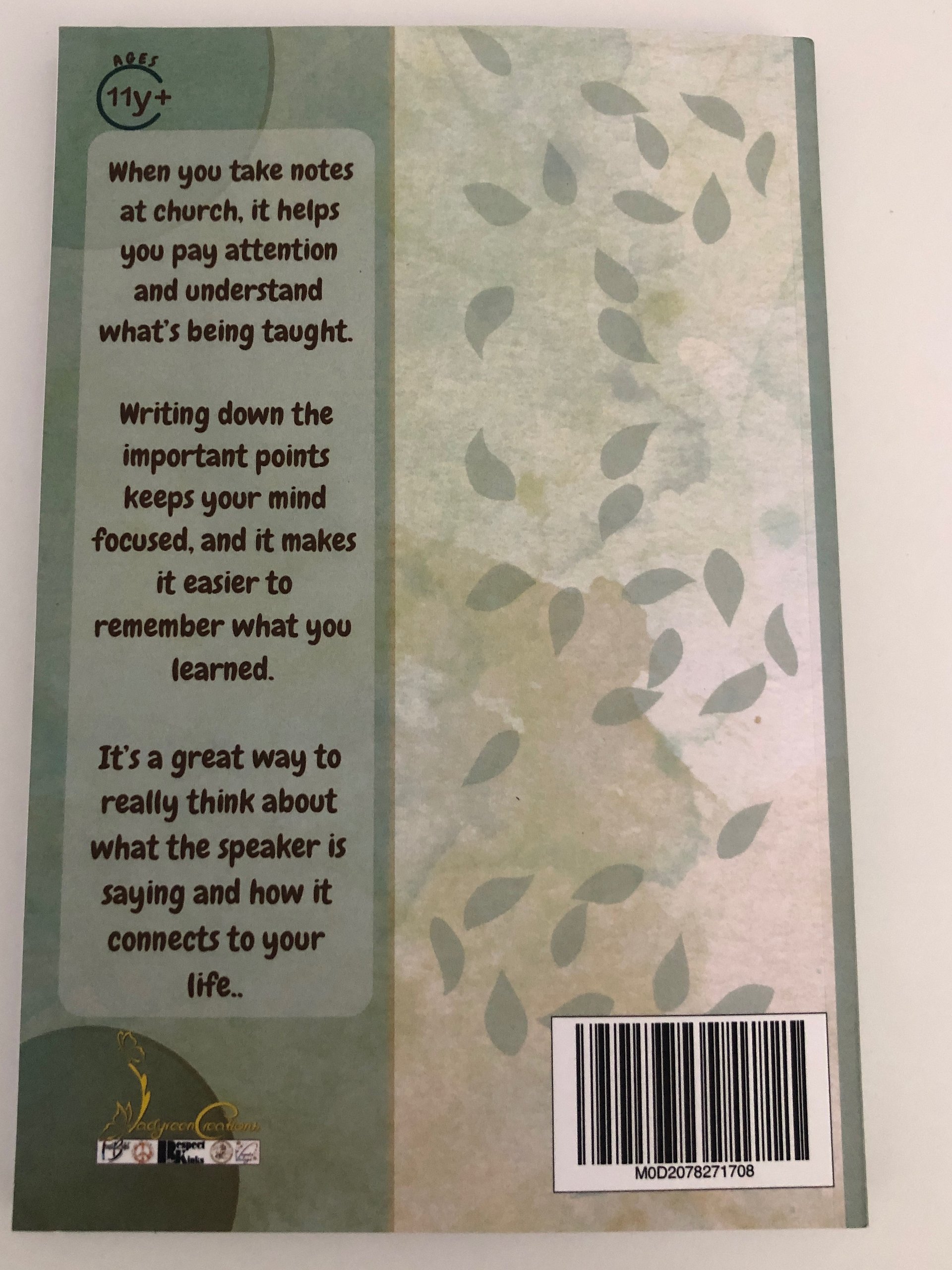 Sermon Notes Journal. 52-Week Youth Interactive Church Notebook product image (3)
