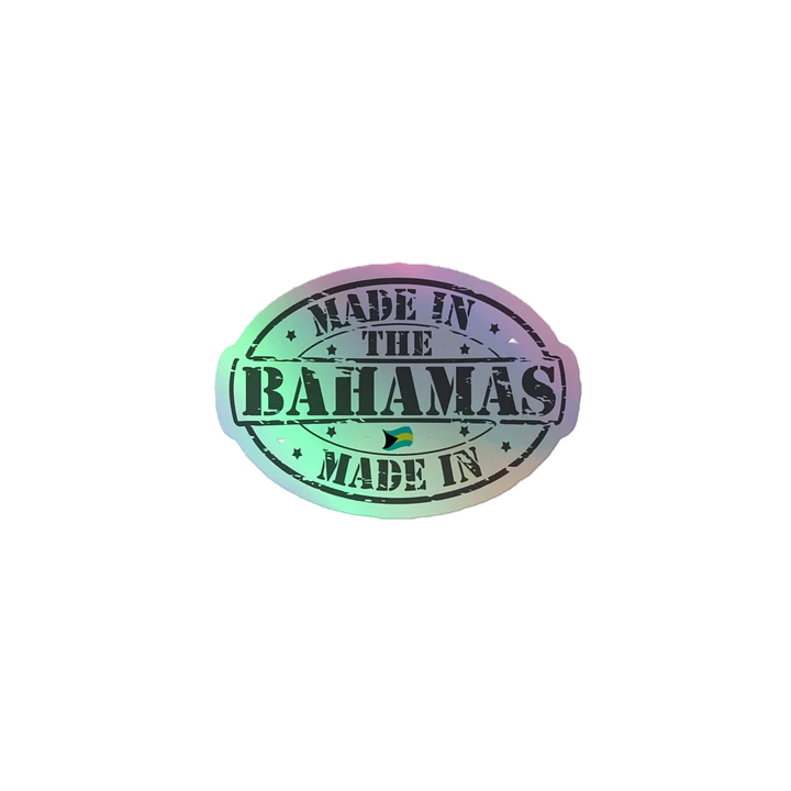 Bahamas Sticker Holographic : Made In The Bahamas Flag product image (2)
