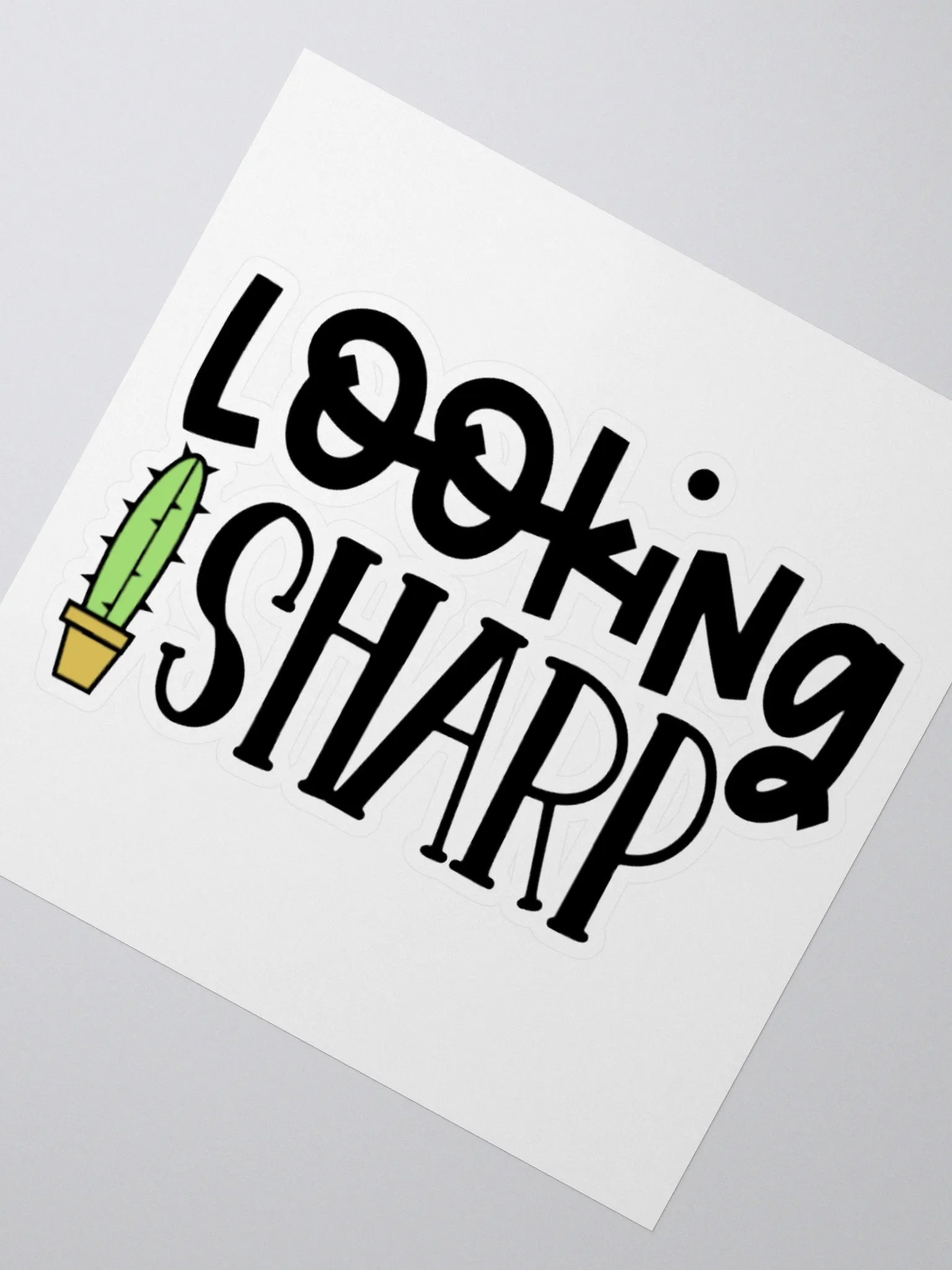 Sharp Cactus Kiss Cut Sticker product image (2)