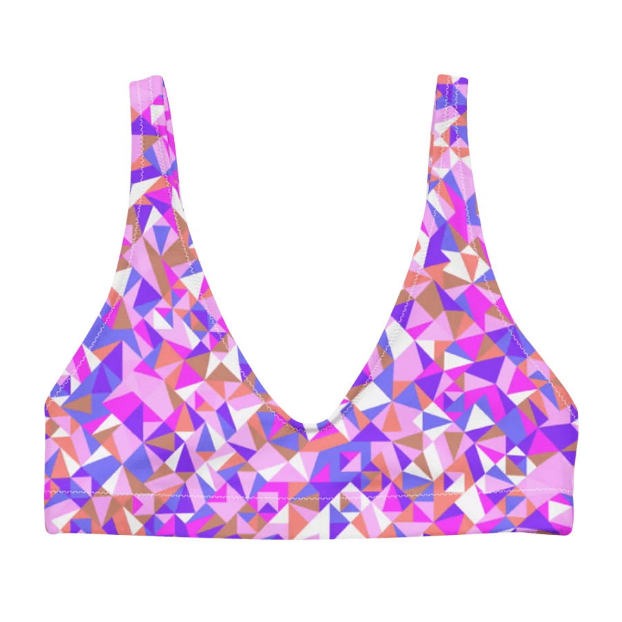 Colorful Vector Patterns Design Padded Bikini Top - v2 product image (3)