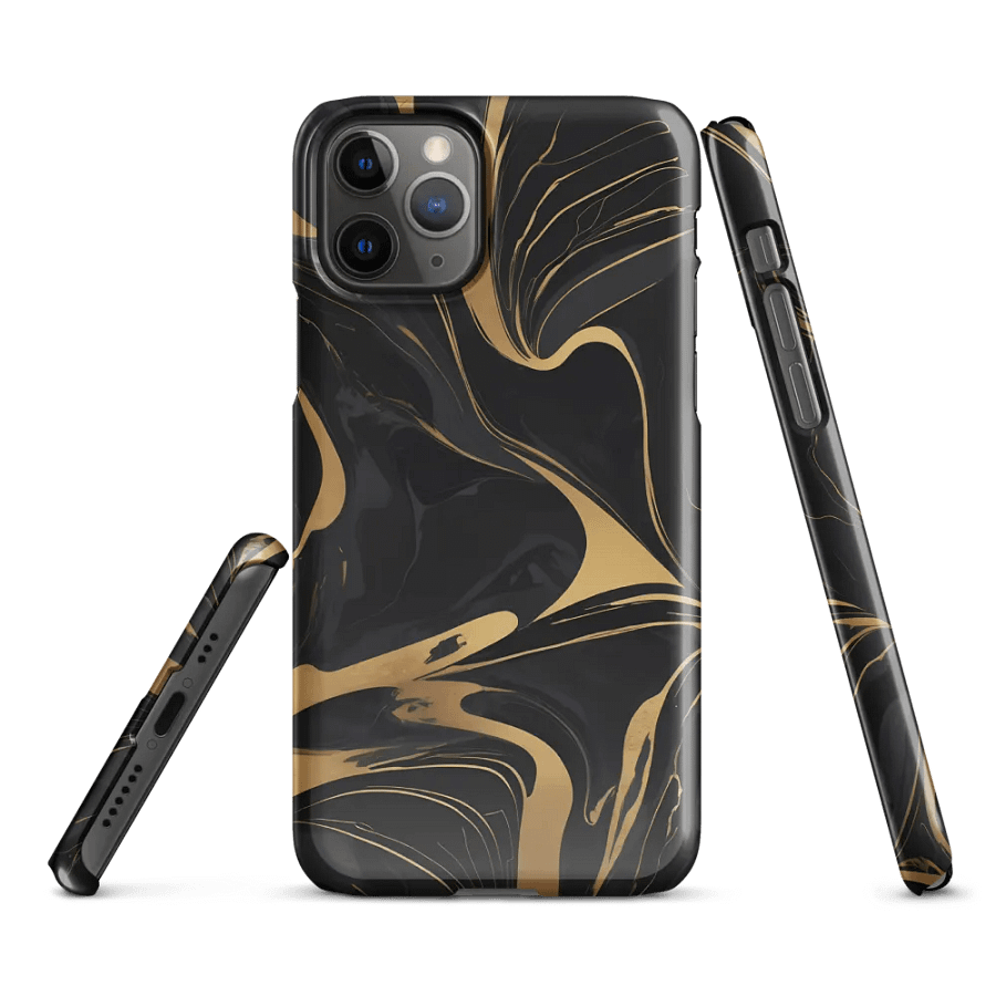 Snap Case for iPhone – Liquid Gold on Onyx product image (1)