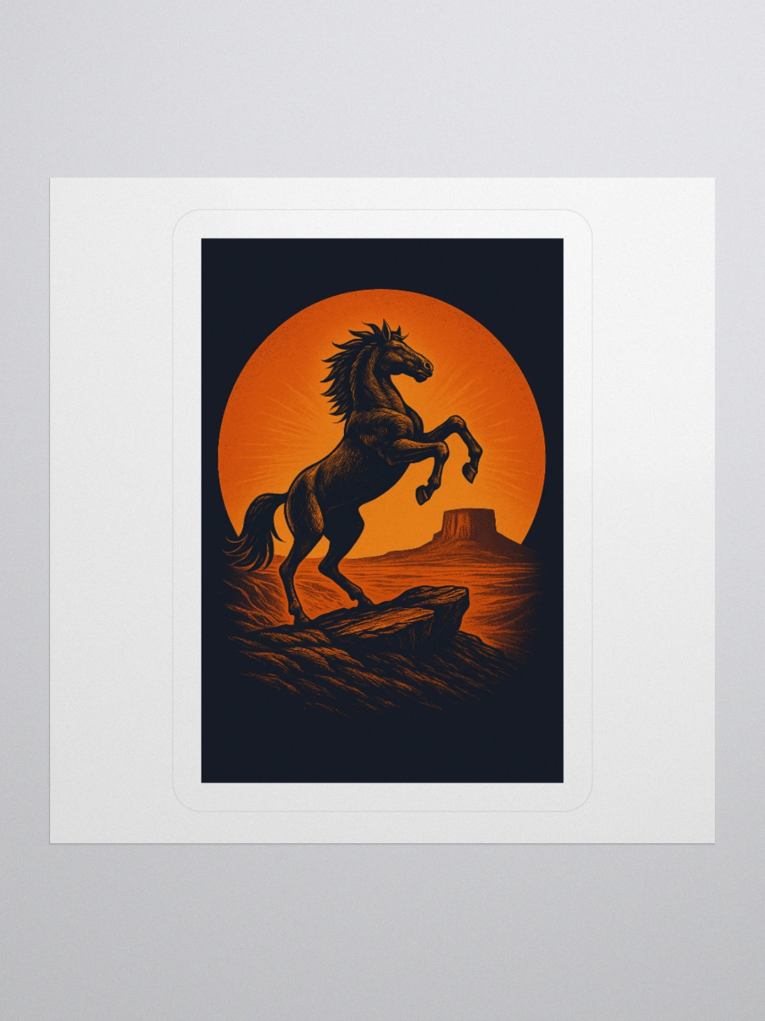 WILD HORSE IN SUNSET product image (1)