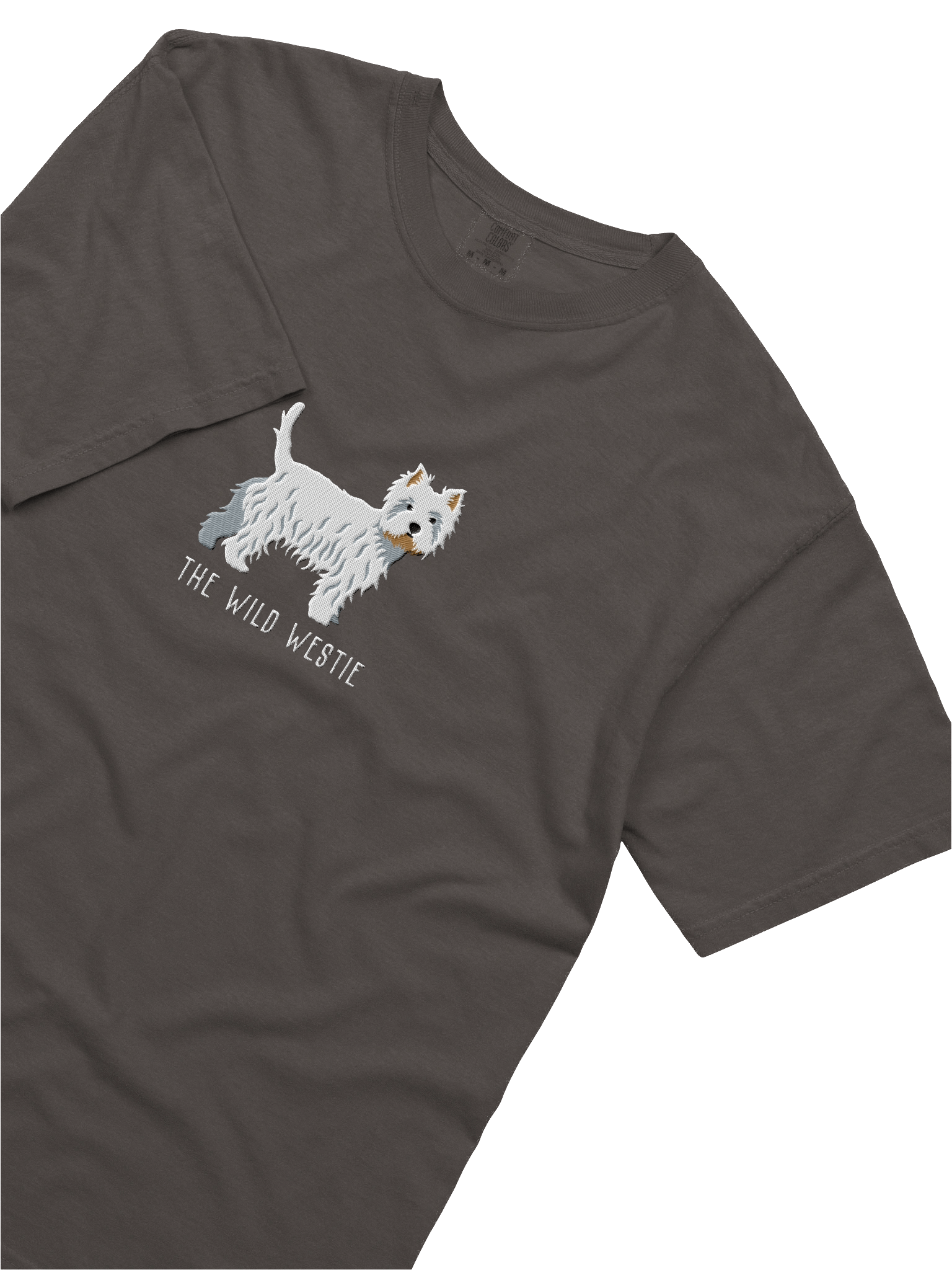 The Wild Westie T-Shirt(Embroidered) of a West Highland White Terrier product image (30)