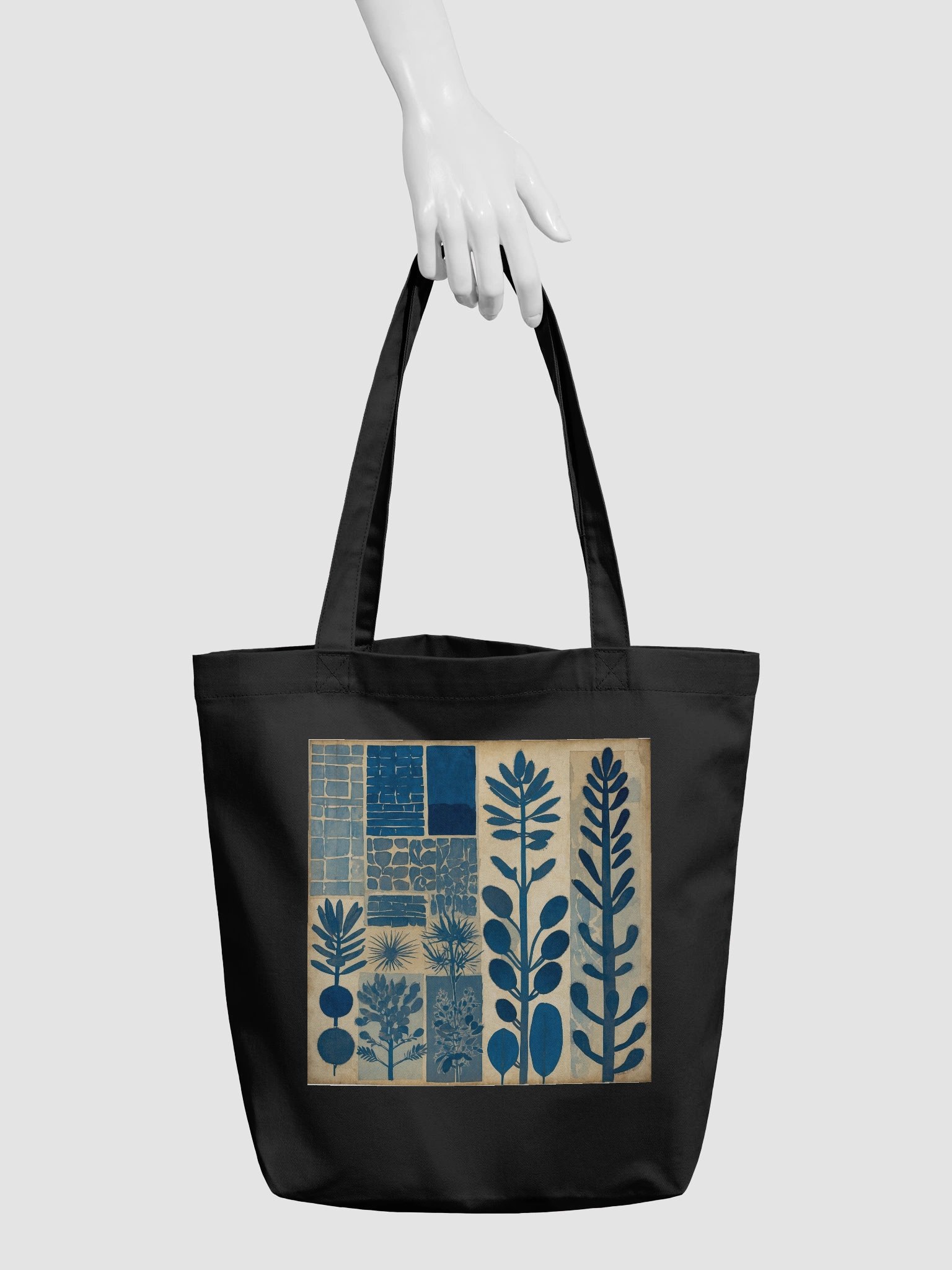 Blue Botanical Bliss Tote Bag product image (5)
