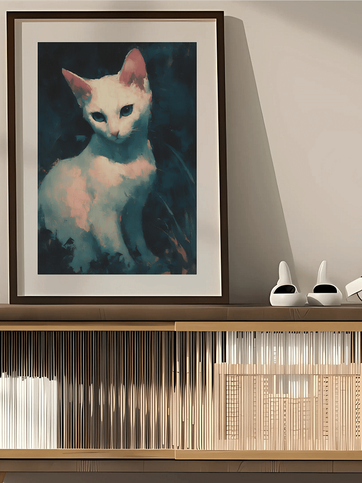 Moonlit Whiskers - Ethereal Night Art product image (2)
