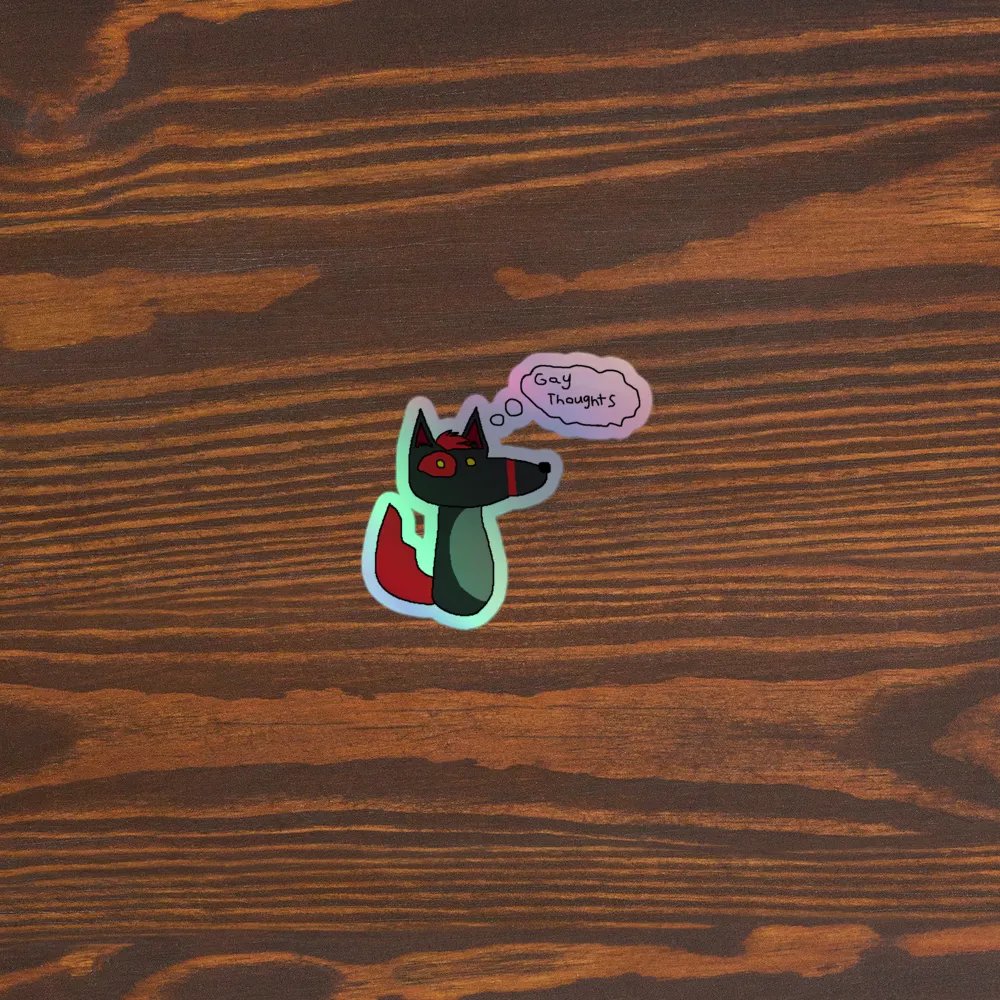 Gay Thoughts Holographic Sticker product image (5)