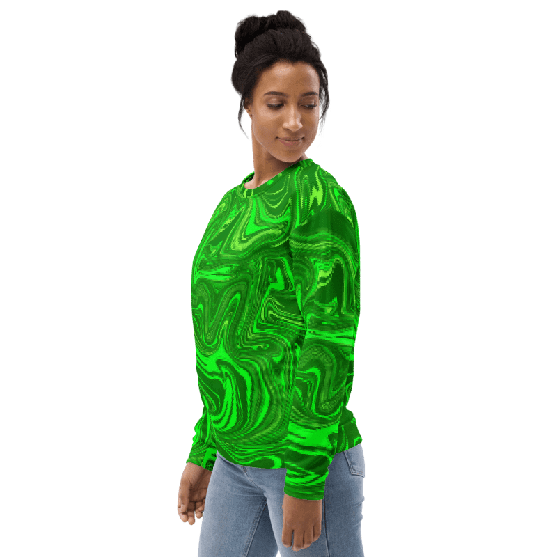 Sweatshirt - Different Shades of Green Digital Fluid Art product image (8)