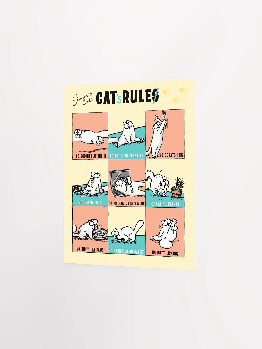 Cat Rules Poster product image (2)