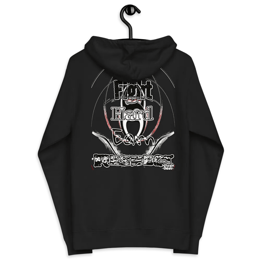 Fight Hard Earn Respect - Embroidered - Fleece Zip Up Hoodie product image (6)