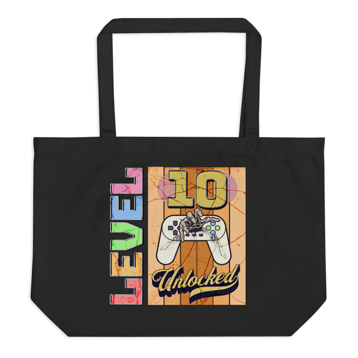Level 10 Unlocked Gaming Achievement Tote Bag product image (1)
