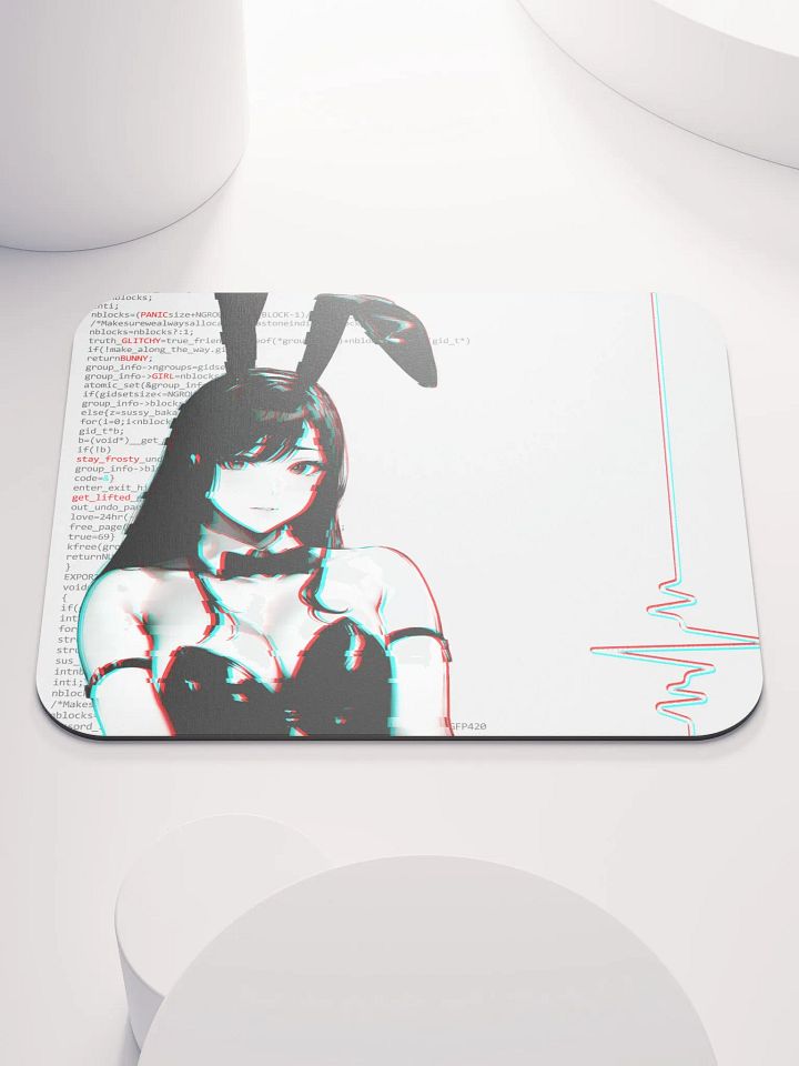 Panic Glitchy Bunnygirl Mousepad product image (1)