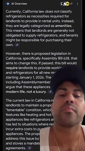 A fridge isnt a luxury! My first time having to buy a fridge for my apartment lol. #california #californialaw
