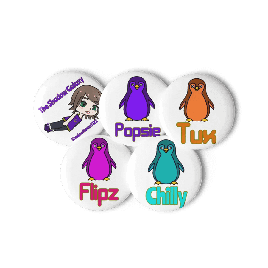 Penguins of Starfall (The Shadow Galaxy) Set of Pin Buttons product image (6)