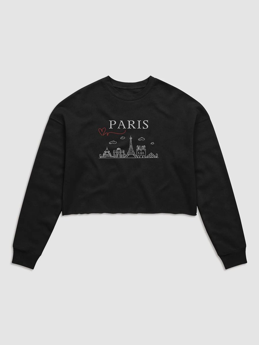 Love Paris with Monuments Crop Sweatshirt | White Ink product image (2)