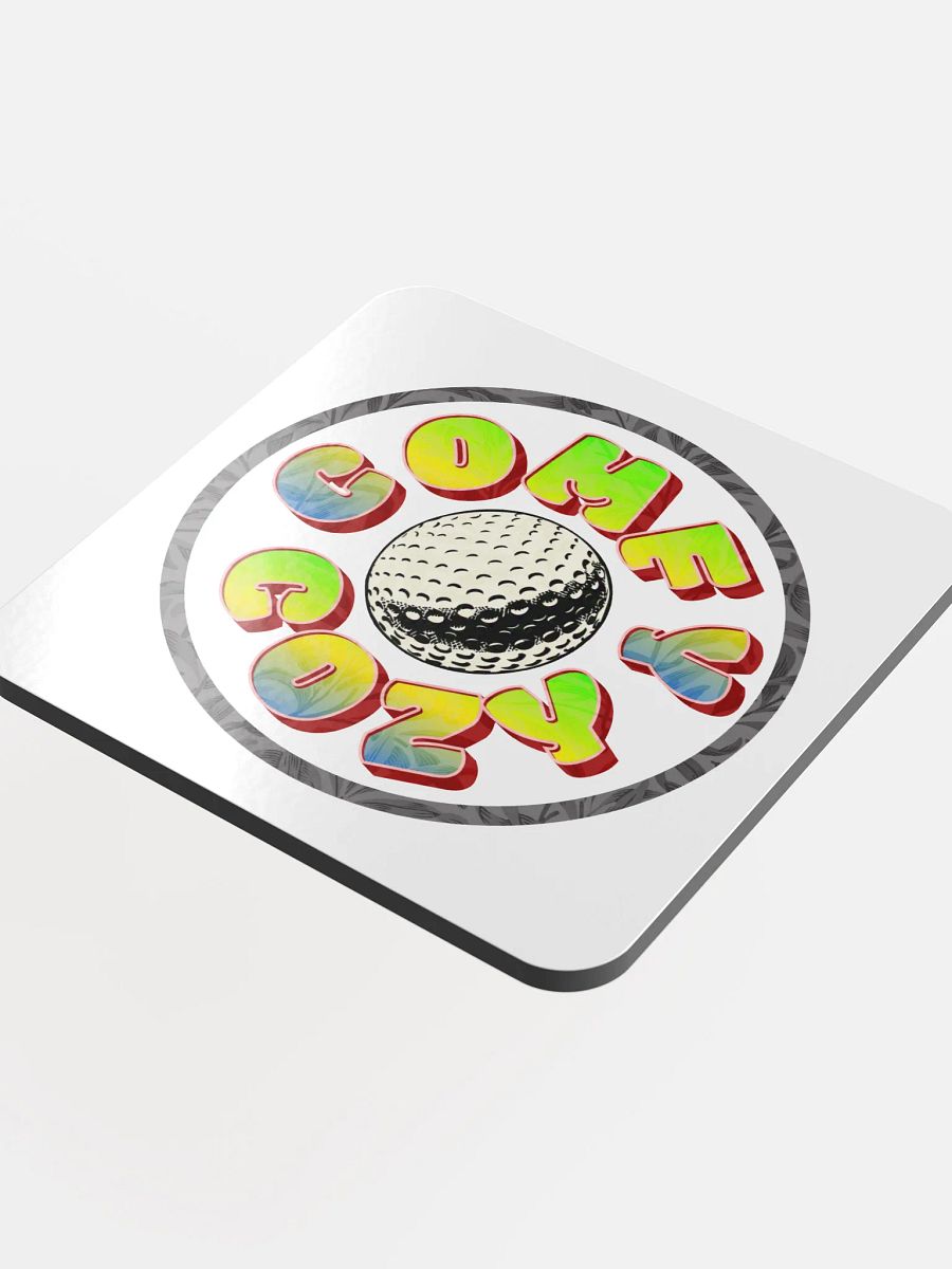 Comfy Cozy Golf Glossed Cork Coaster product image (1)