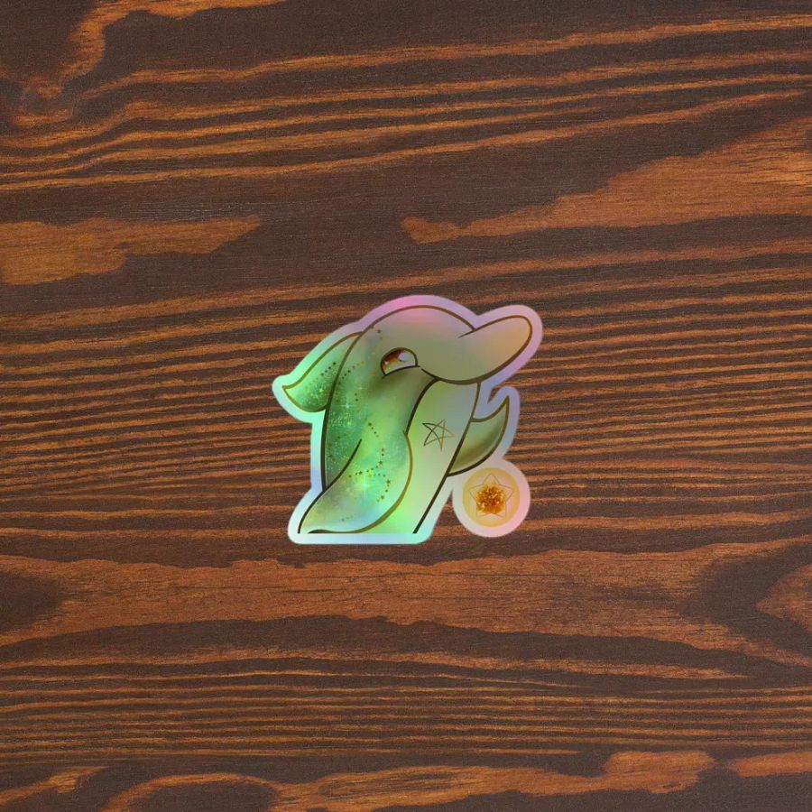 CELESTIAL STAR DOLPHIN - HOLOGRAPHIC STICKER product image (3)