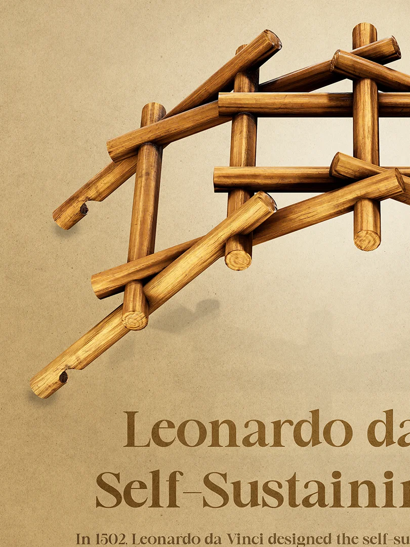 Leonardo da Vinci's Bridge (Unframed poster) product image (2)