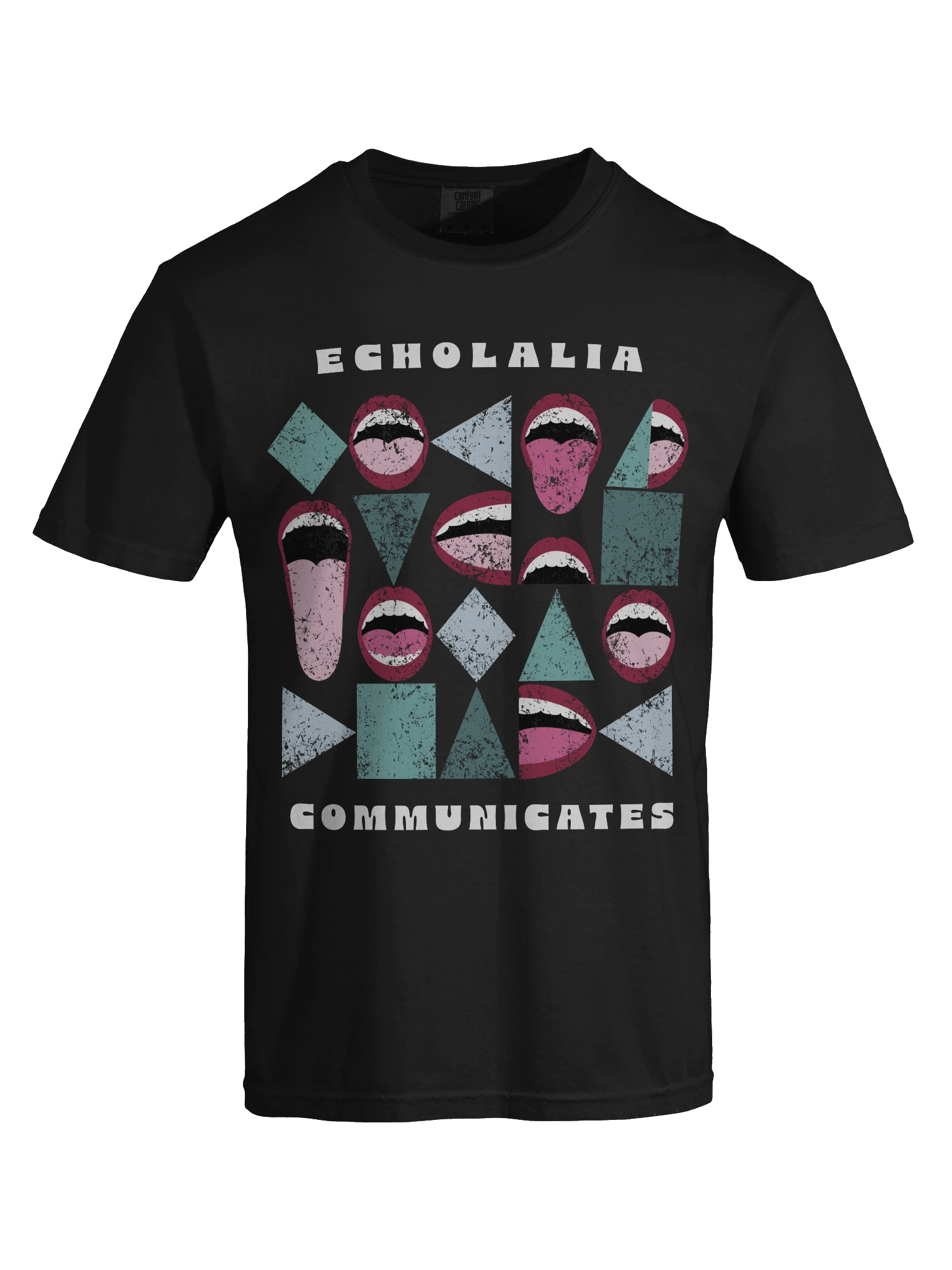 Echolalia Communicates - Unisex Tee < Distressed > product image (7)