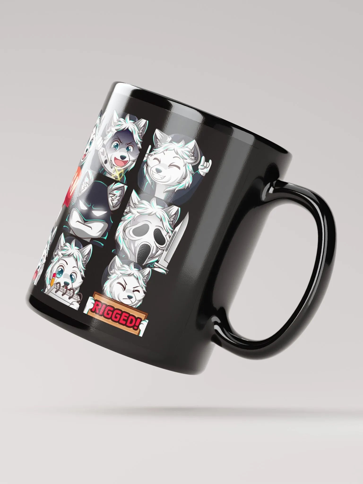 OptiMyztic Emote Mug (Solid Black) product image (10)