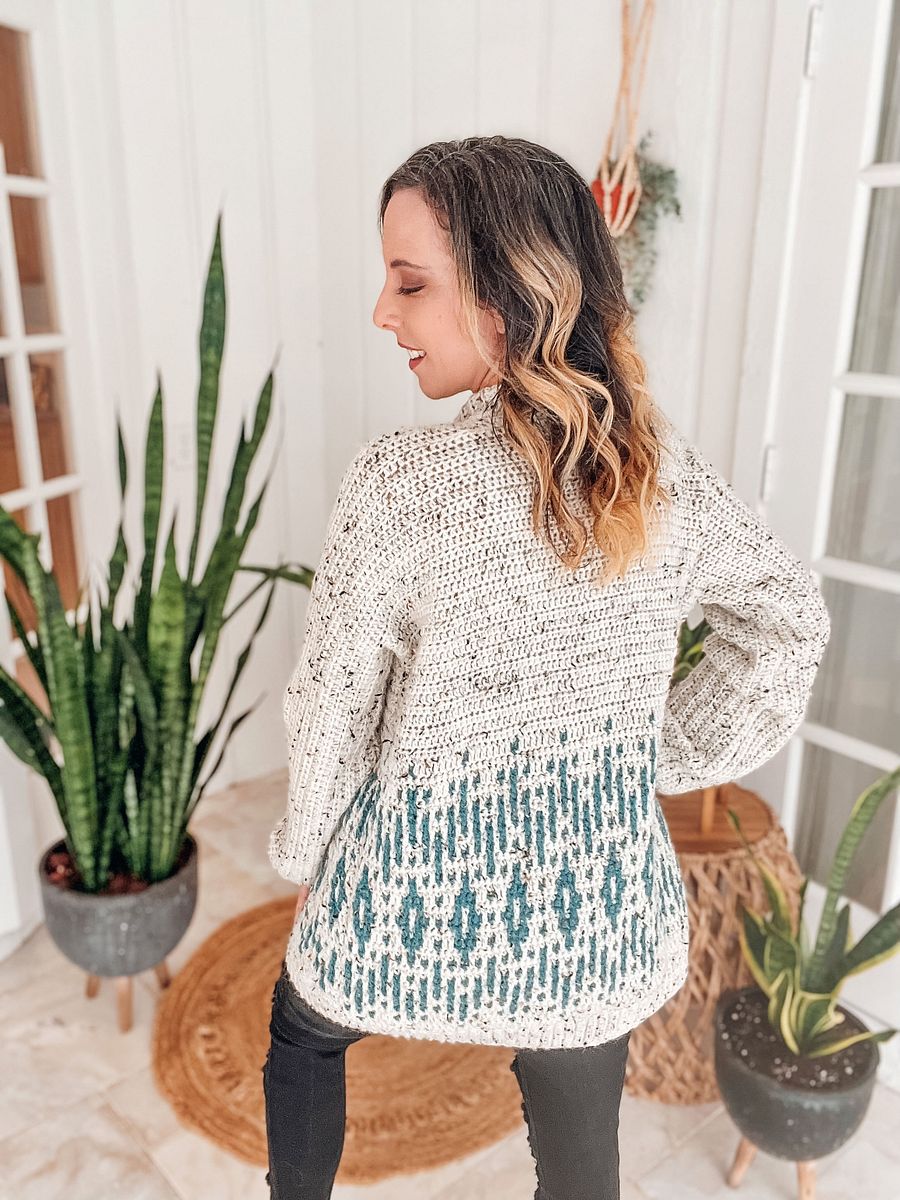 Wish Upon A Star Crochet Cardigan - Learn to Crochet an Easy Mosaic Cardigan product image (3)