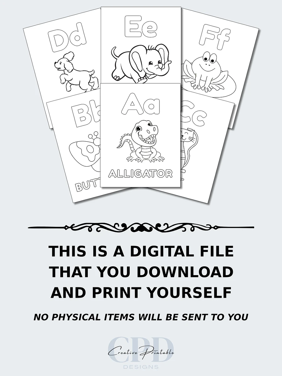 Printable ABC Animal Coloring Pages For Kids product image (5)