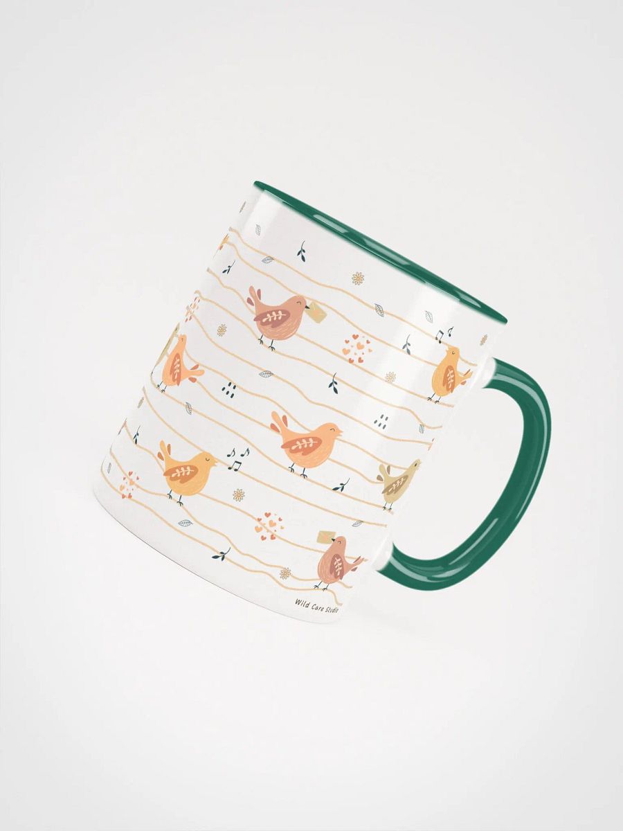 Kawaii Musical Birds Pattern Ceramic Mug product image (4)